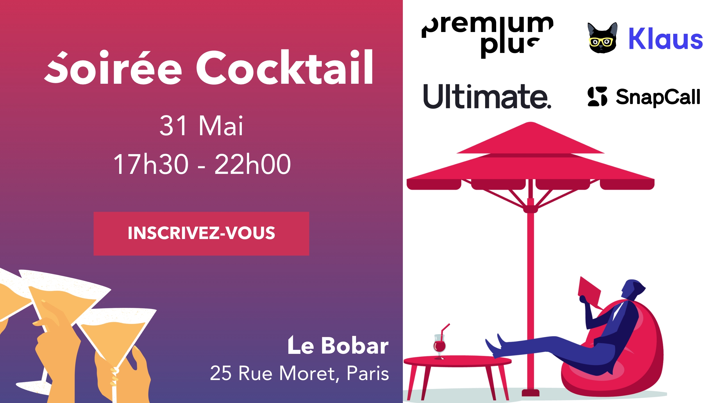 soirée cocktail 31 mai 2023 paris