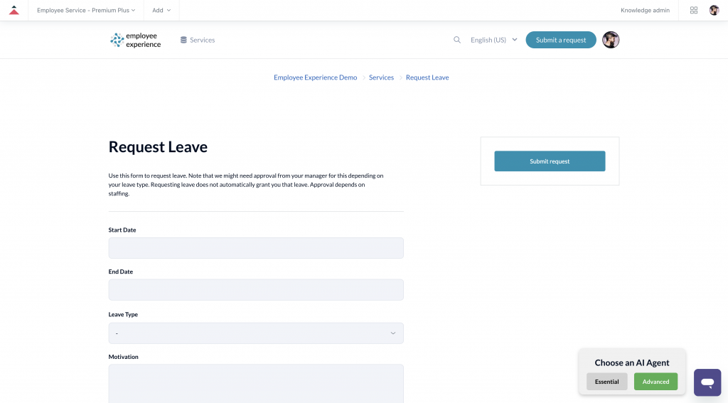 service catalog for employee experience zendesk